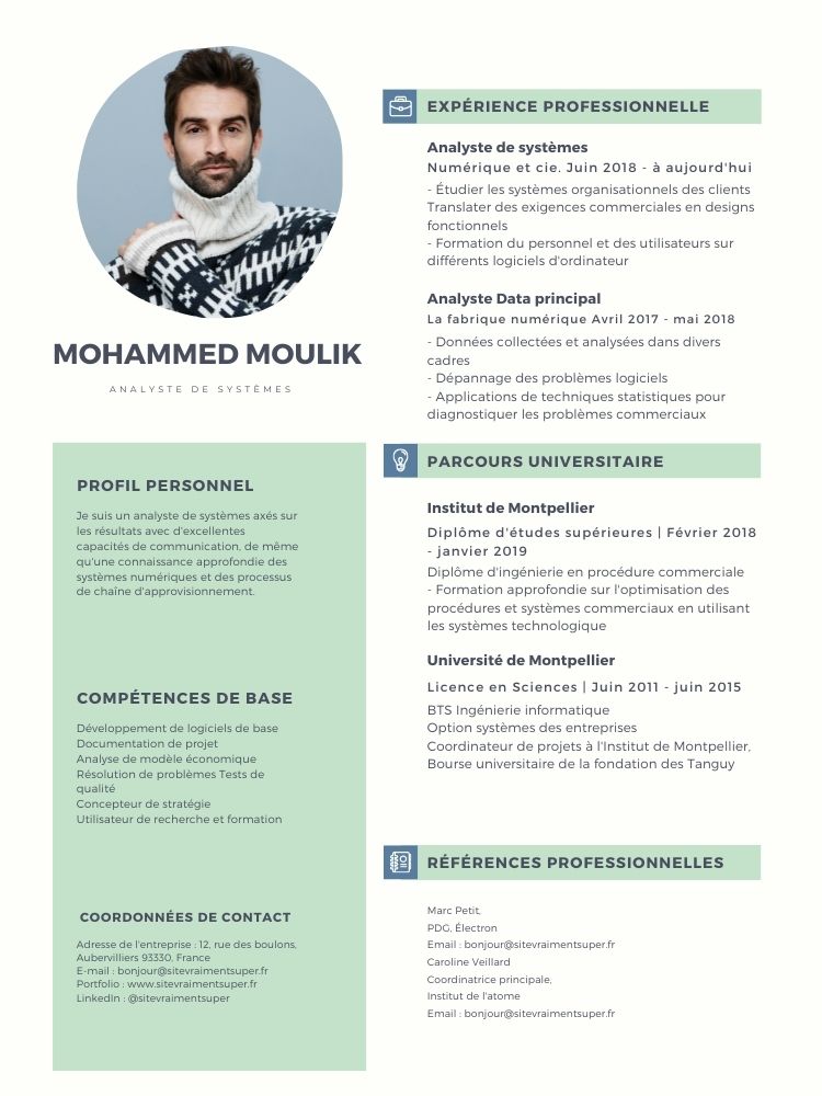 modele gratuit de design de cv d'athlète